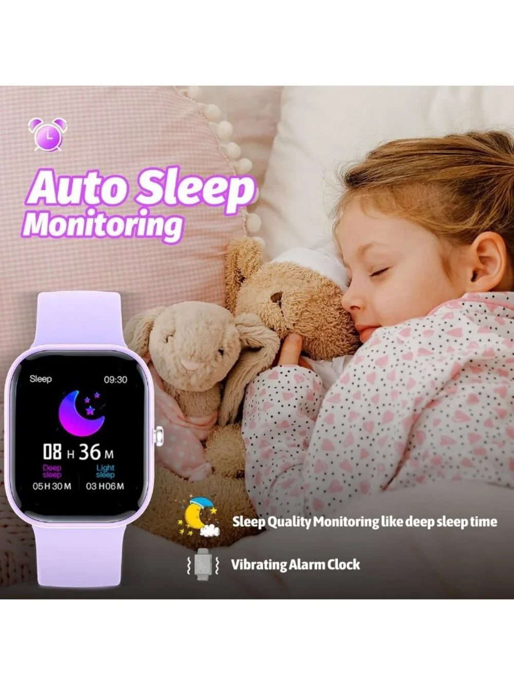 Smart Kids Fitness Watch - 19 Sport Modes, DIY Dial, Waterproof, Sleep Monitor